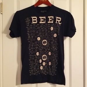 Beer Types T-Shirt, Navy Blue, Small